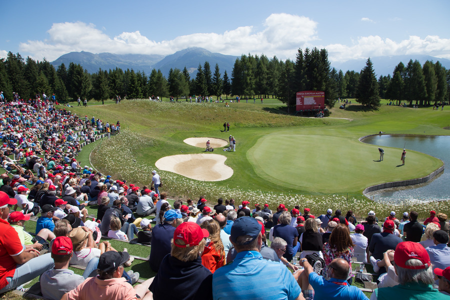 Stadium - Hole n°13 during the Omega European Masters